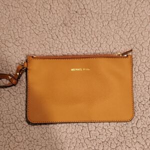Michael Kors Camel Leather Wristlet